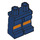 LEGO Dunkelblau Beine mit Overalls mit Orange Streifen (3815 / 36976)