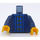 LEGO Dark Blue Man with Dark Blue Patterned Shirt Minifig Torso (973 / 76382)