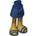 LEGO Dark Blue Minidoll Hip with Curved Skirt with Gold Boots and Dark Blue Stripes (Thick Hinge) (35634)