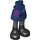 LEGO Dark Blue Minidoll Hip with Curved Skirt with Magenta Scarf End and Black Boots (Thick Hinge) (35614)