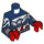 LEGO Dark Blue Minifig Torso with Captain America Decoration (973)