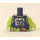 LEGO Donkerblauw Minifig Torso met Torn Shirt met Rood Hand Bursting From Grave (973)