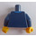 LEGO Dunkelblau Minifigur Torso mit Weiß Hemd, Jacke und Fliege (973)