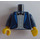 LEGO Dunkelblau Minifigur Torso mit Weiß Hemd, Jacke und Fliege (973)