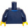 LEGO Donkerblauw Minifiguur Torso met Wit Shirt, Jasje en Vlinderdas (973)