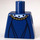 LEGO Dark Blue Minifig Torso without Arms with Castle King Robe with Fur Trim and Gold Chain with Crown (973)