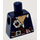 LEGO Dunkelblau Minifig Torso ohne Arme mit Dekoration (973)