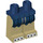 LEGO Dunkelblau Minifigure Hüften und Beine mit Blau Loincloth, Weiß Paws (3815 / 19867)