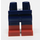 LEGO Dark Blue Minifigure Hips and Legs with Dark Red Boots (3815 / 21019)