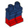 LEGO Donkerblauw Minifigure Heupen en benen met Rood Boots (21019 / 77601)