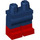 LEGO Dunkelblau Minifigure Hüften und Beine mit rot Boots (21019 / 77601)