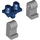 LEGO Bleu foncé Minifigure Les hanches avec Medium Stone grise Jambes (73200 / 88584)