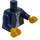 LEGO Azul oscuro Minifigura Torso Open Chaqueta con Cuello over Blanco Buttoned Camisa (76382 / 88585)