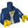 LEGO Dark Blue Minifigure Torso Open Jacket with Collar over White Buttoned Shirt (76382 / 88585)