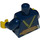 LEGO Dunkelblau Minifigure Torso Work Shirt mit Olive Safety Straps und Orange Gürtel (973 / 76382)