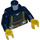 LEGO Dunkelblau Minifigure Torso Work Shirt mit Olive Safety Straps und Orange Gürtel (973 / 76382)