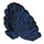 LEGO Bleu foncé Mohawk Cheveux (79914 / 93563)