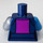 LEGO Dark Blue Nebula with Short Legs Minifig Torso (973 / 76382)