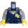 LEGO Tummansininen NH Letterman Takki jossa  Harmaa Sleeves Vartalo (973 / 76382)