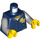 LEGO Dark Blue NH Letterman Jacket with  Gray Sleeves Torso (973 / 76382)