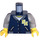 LEGO Dunkelblau NH Letterman Jacket mit  Grau Sleeves Torso (973 / 76382)
