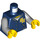 LEGO Mørkeblå NH Letterman Jakke med  Grå Sleeves Torso (973 / 76382)