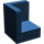 LEGO Dark Blue Panel 1 x 1 Corner with Rounded Corners (6231)