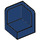 LEGO Donkerblauw Paneel 1 x 1 Hoek met Afgeronde hoeken (6231)