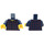 LEGO Dark Blue Plaid Button Shirt Minifig Torso (973 / 76382)