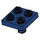 LEGO Dark Blue Plate 2 x 2 with Bottom Pin (No Holes) (2476 / 48241)