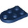 LEGO Dark Blue Plate 2 x 3 with Rounded End and Pin Hole (3176)