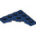 LEGO Dark Blue Plate 4 x 4 with Circular Cut Out (35044)