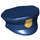 LEGO Donkerblauw Politie Hoed met rand met Politie Badge (15924 / 18347)