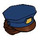 LEGO Dark Blue Police Hat with Gold Badge and Hair in Bun (30725 / 101307)