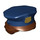 LEGO Dark Blue Police Hat with Gold Badge and Hair in Bun (30725 / 101307)