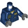 LEGO Blu scuro Polizia Elicottero Pilota Busto con Zippered Pockets e Sheriff&#039;s Distintivo (973 / 76382)