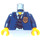 LEGO Dark Blue Police HQ Chief Torso with Golden Badge and Necktie with Dark Blue Arms and Yellow Hands (973)