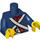 LEGO Donkerblauw Revolutionary Soldaat Torso (973 / 88585)