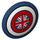 LEGO Dark Blue Round Shield with Curved Face with Union Jack Flag and Red and White Rings (75902)