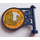 LEGO Dark Blue Round Sign 1 x 5 x 3 with Gold Fish Sticker (13459)