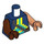 LEGO Dark Blue Sentinel Soldier Minifig Torso (973 / 76382)