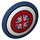 LEGO Donkerblauw Schild met Gebogen Gezicht met Union Jack Vlag en Rood en Wit Rings (75902)