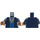 LEGO Dark Blue Simon Masrani Minifig Torso (973 / 76382)