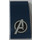 LEGO Dark Blue Slope 2 x 4 Curved with Avengers Logo Sticker (93606)