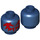 LEGO Dark Blue Spider-Man 2099 Minifigure Head (Recessed Solid Stud) (3626 / 45888)
