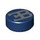 LEGO Donkerblauw Tegel 1 x 1 Ronde met Bugatti logo (37615 / 98138)