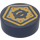 LEGO Bleu Foncé Tuile 1 x 1 Rond avec Gold Pentagon (35380 / 104777)