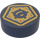 LEGO Dark Blue Tile 1 x 1 Round with Gold Pentagon (35380 / 104777)