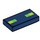 LEGO Dark Blue Tile 1 x 2 with Green and Yellow Bat Eyes with Groove (78775 / 106284)