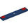 LEGO Donkerblauw Tegel 1 x 6 met Rood Staart Lights en Mustang Dark Paard Kenteken (6636 / 106718)